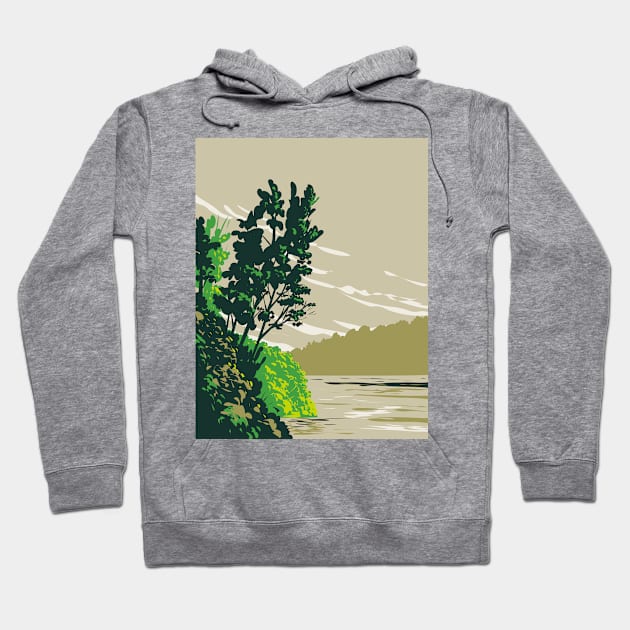 Lake Poinsett State Park on Western Bank of Lake Poinsett Crowley's Ridge Poinsett County Arkansas WPA Poster Art Hoodie by patrimonio